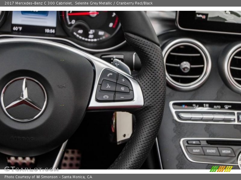 Selenite Grey Metallic / Cranberry Red/Black 2017 Mercedes-Benz C 300 Cabriolet