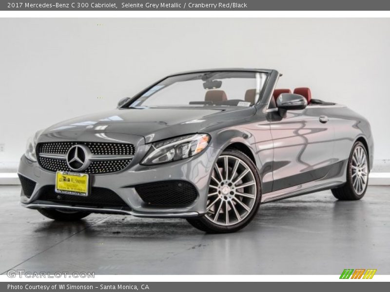 Selenite Grey Metallic / Cranberry Red/Black 2017 Mercedes-Benz C 300 Cabriolet
