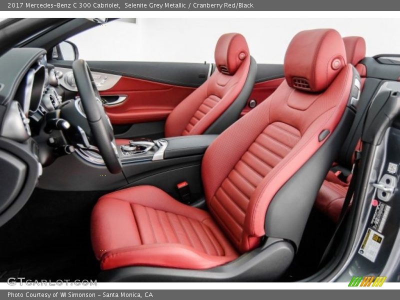 Selenite Grey Metallic / Cranberry Red/Black 2017 Mercedes-Benz C 300 Cabriolet