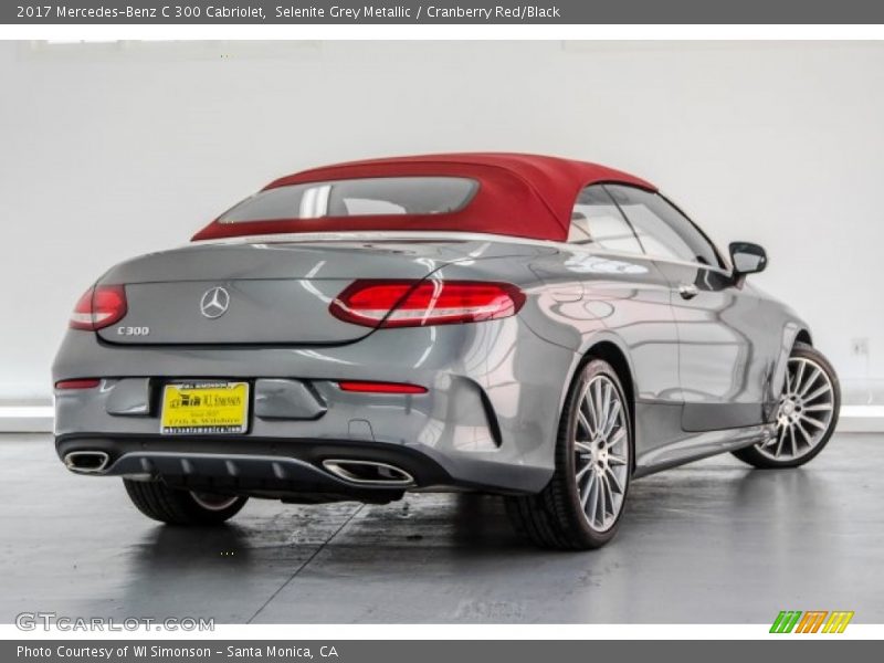 Selenite Grey Metallic / Cranberry Red/Black 2017 Mercedes-Benz C 300 Cabriolet