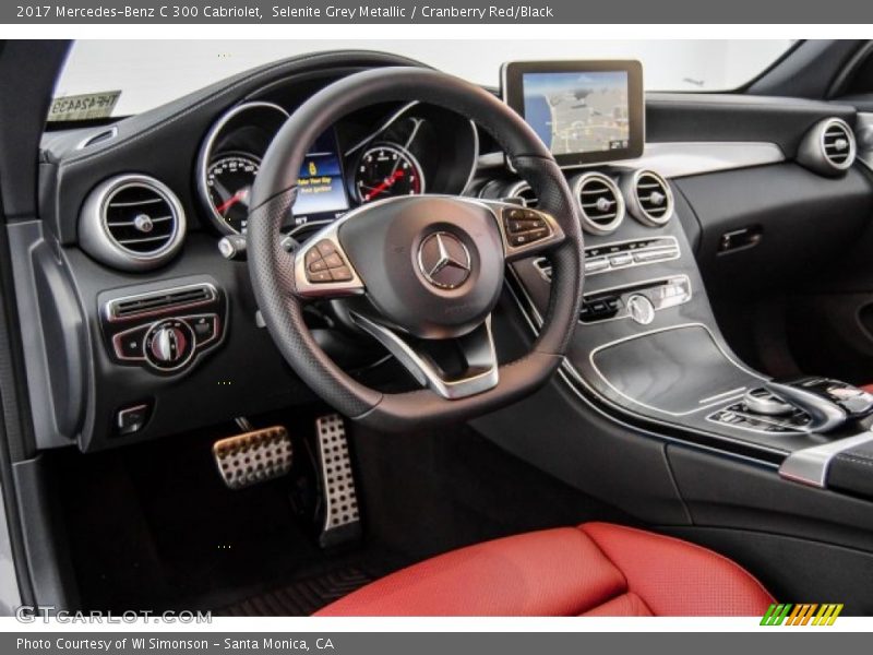 Selenite Grey Metallic / Cranberry Red/Black 2017 Mercedes-Benz C 300 Cabriolet