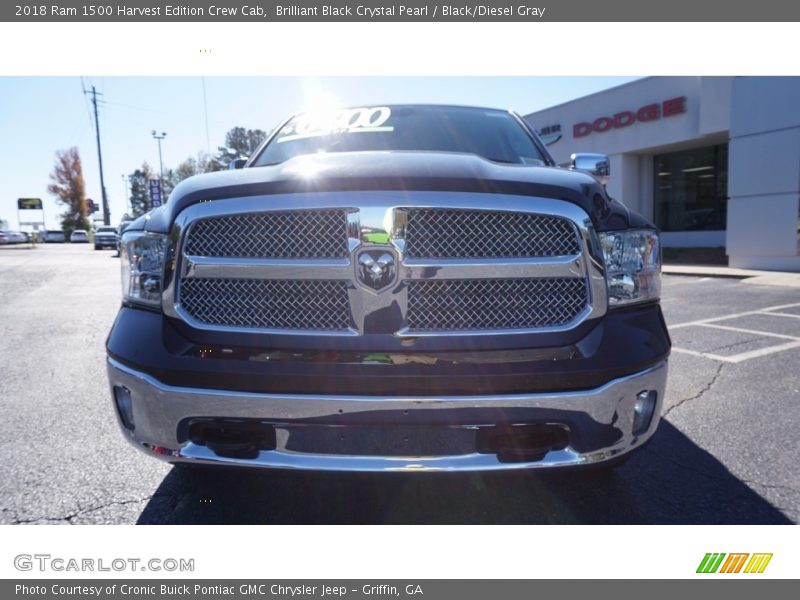 Brilliant Black Crystal Pearl / Black/Diesel Gray 2018 Ram 1500 Harvest Edition Crew Cab
