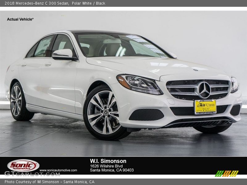 Polar White / Black 2018 Mercedes-Benz C 300 Sedan