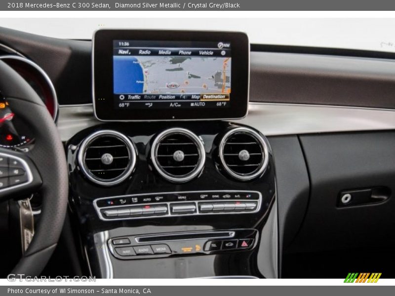 Diamond Silver Metallic / Crystal Grey/Black 2018 Mercedes-Benz C 300 Sedan