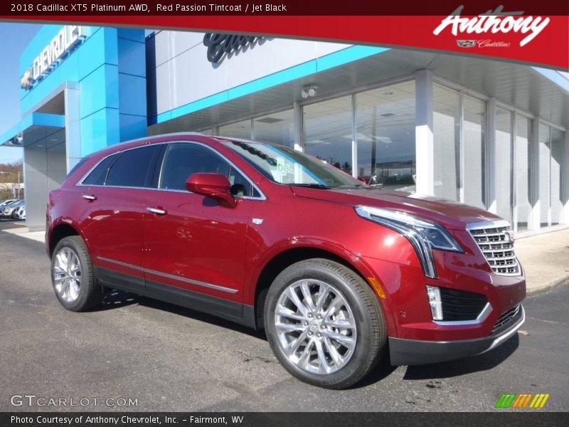 Red Passion Tintcoat / Jet Black 2018 Cadillac XT5 Platinum AWD