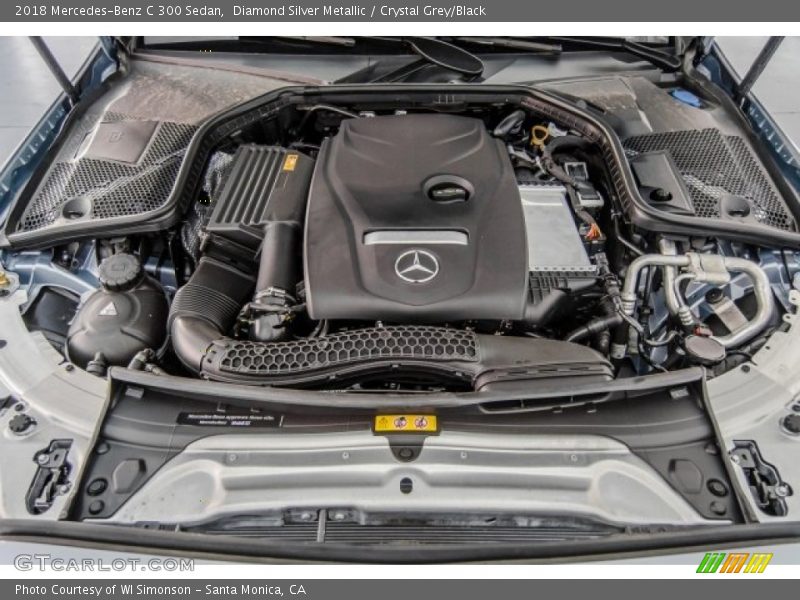 Diamond Silver Metallic / Crystal Grey/Black 2018 Mercedes-Benz C 300 Sedan