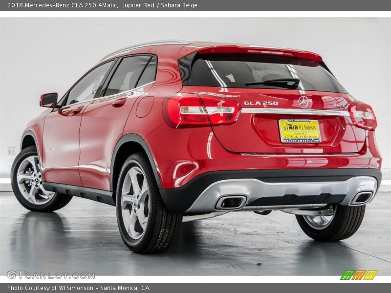 Jupiter Red / Sahara Beige 2018 Mercedes-Benz GLA 250 4Matic