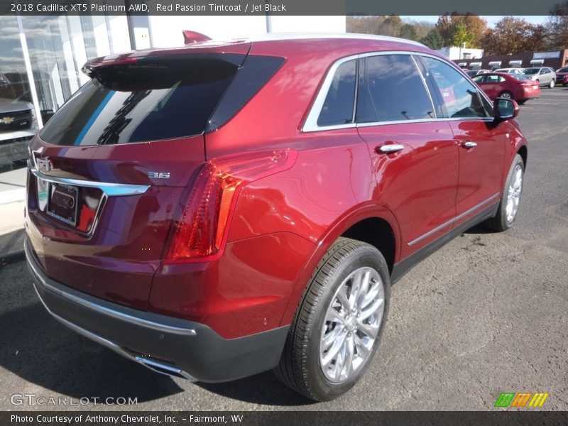 Red Passion Tintcoat / Jet Black 2018 Cadillac XT5 Platinum AWD