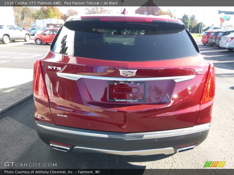 Red Passion Tintcoat / Jet Black 2018 Cadillac XT5 Platinum AWD