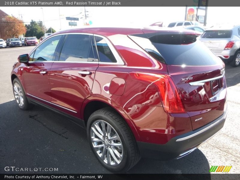 Red Passion Tintcoat / Jet Black 2018 Cadillac XT5 Platinum AWD