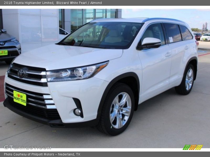 Blizzard White Pearl / Almond 2018 Toyota Highlander Limited