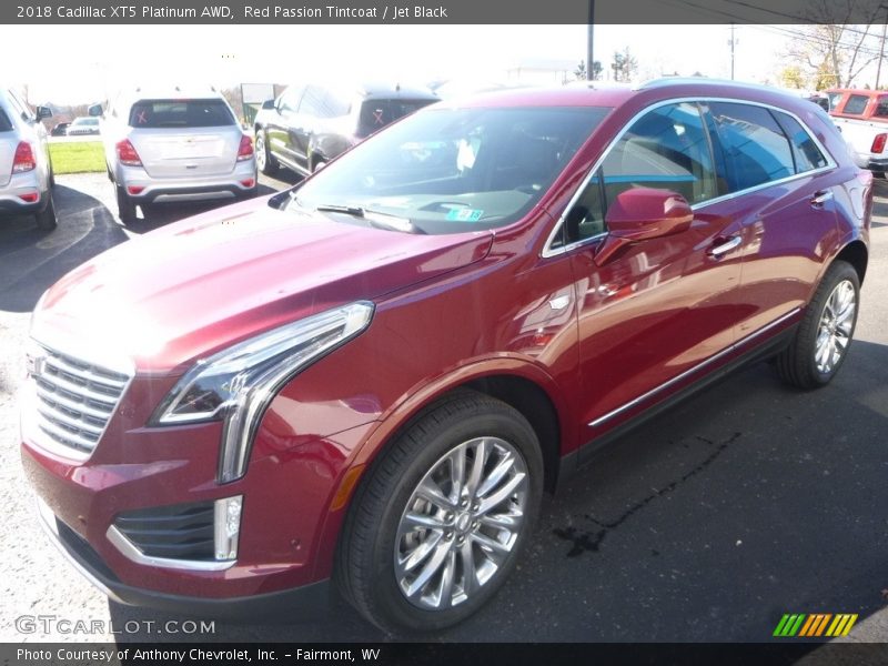 Red Passion Tintcoat / Jet Black 2018 Cadillac XT5 Platinum AWD