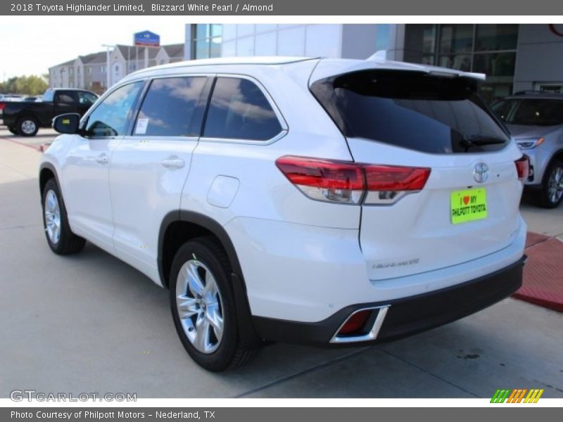 Blizzard White Pearl / Almond 2018 Toyota Highlander Limited