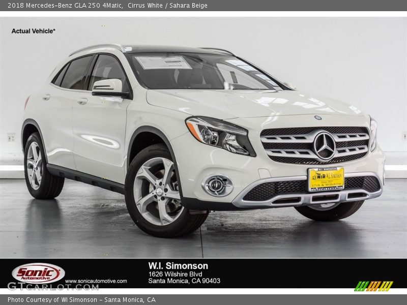 Cirrus White / Sahara Beige 2018 Mercedes-Benz GLA 250 4Matic