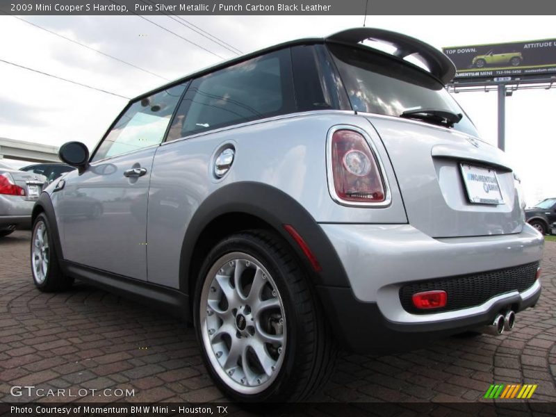 Pure Silver Metallic / Punch Carbon Black Leather 2009 Mini Cooper S Hardtop