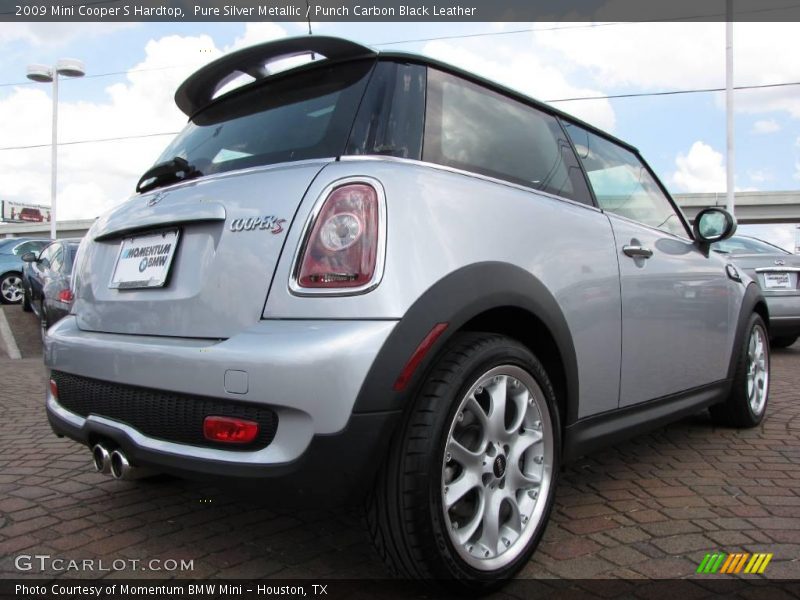 Pure Silver Metallic / Punch Carbon Black Leather 2009 Mini Cooper S Hardtop
