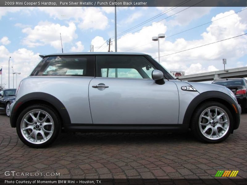 Pure Silver Metallic / Punch Carbon Black Leather 2009 Mini Cooper S Hardtop