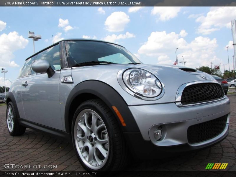 Pure Silver Metallic / Punch Carbon Black Leather 2009 Mini Cooper S Hardtop