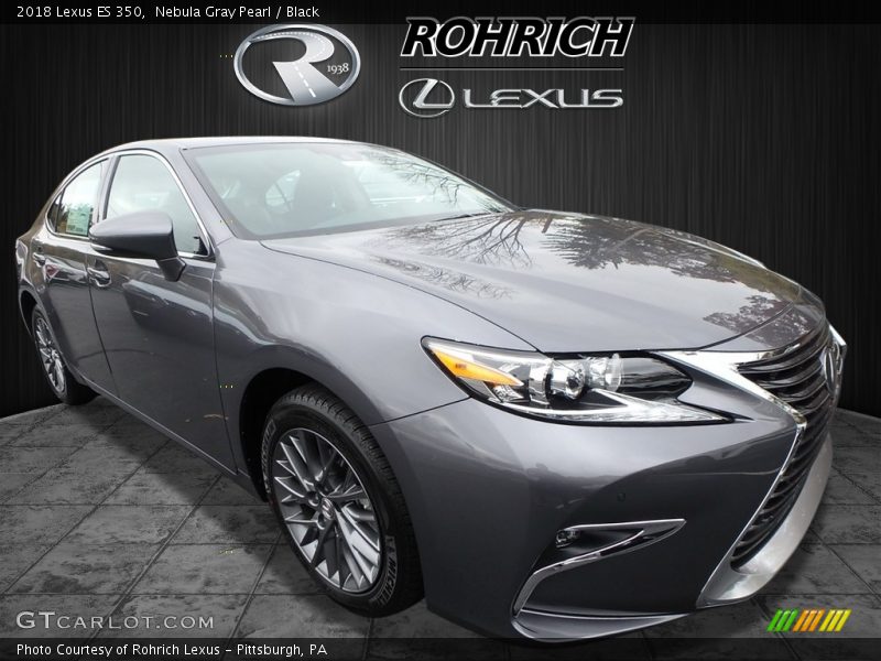 Nebula Gray Pearl / Black 2018 Lexus ES 350