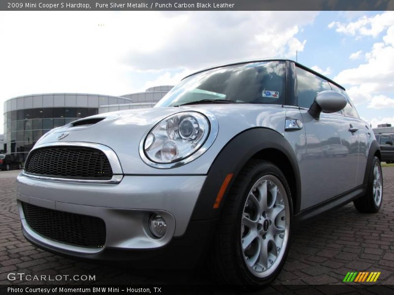 Pure Silver Metallic / Punch Carbon Black Leather 2009 Mini Cooper S Hardtop