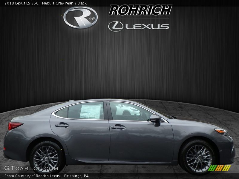 Nebula Gray Pearl / Black 2018 Lexus ES 350