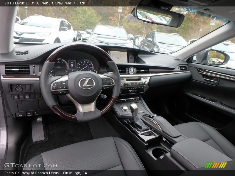 Nebula Gray Pearl / Black 2018 Lexus ES 350