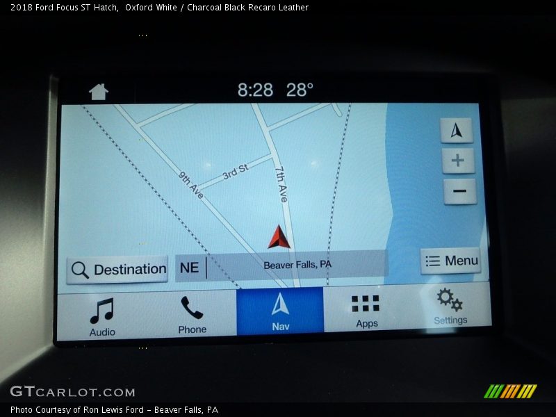 Navigation of 2018 Focus ST Hatch