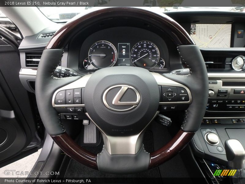 Nebula Gray Pearl / Black 2018 Lexus ES 350