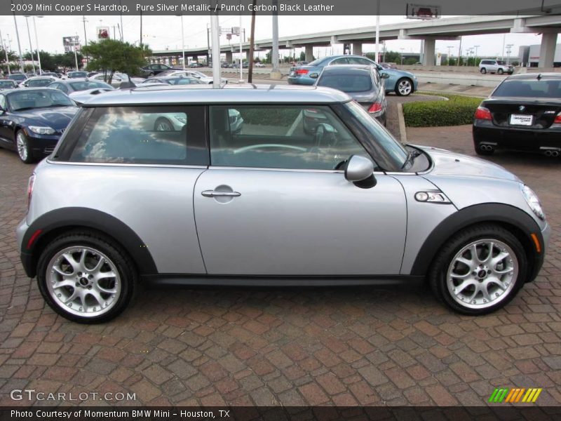 Pure Silver Metallic / Punch Carbon Black Leather 2009 Mini Cooper S Hardtop