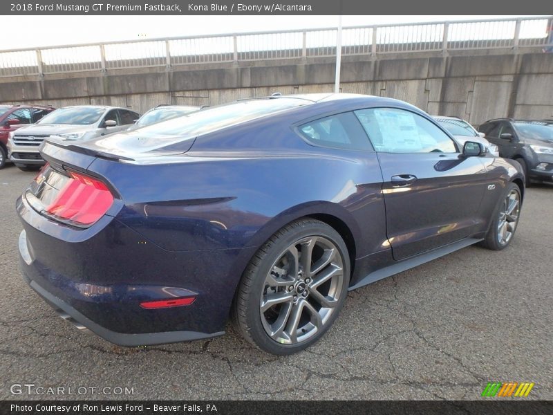 Kona Blue / Ebony w/Alcantara 2018 Ford Mustang GT Premium Fastback