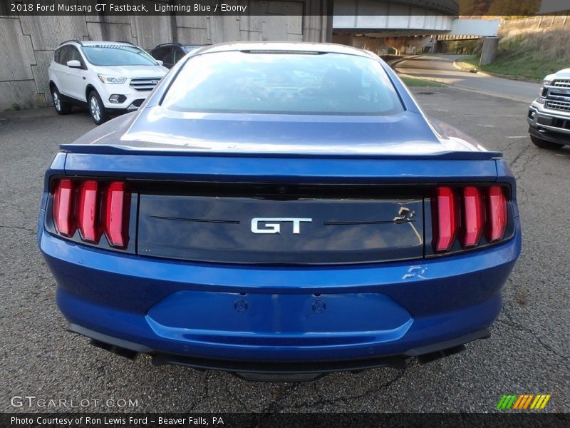 Lightning Blue / Ebony 2018 Ford Mustang GT Fastback