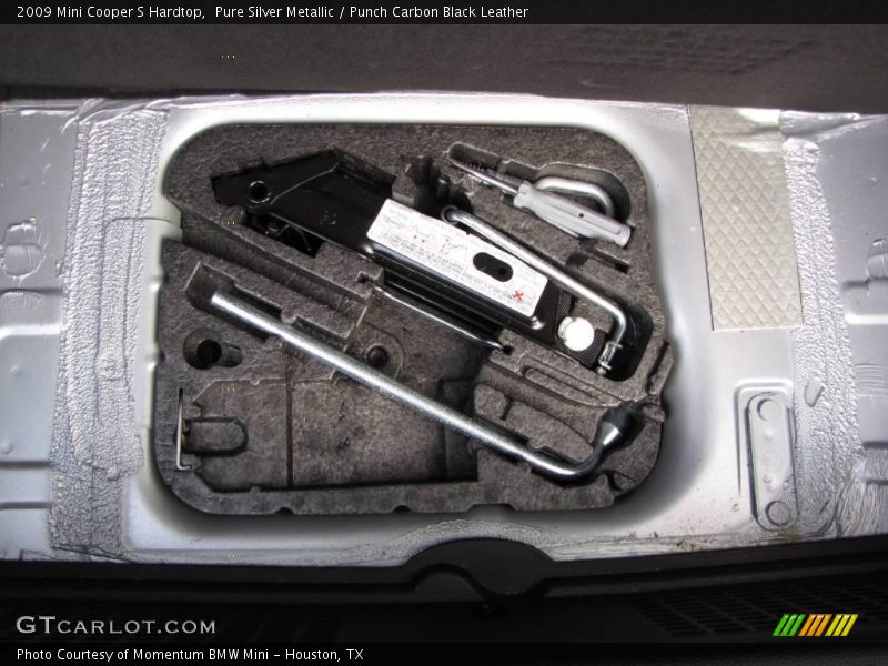 Pure Silver Metallic / Punch Carbon Black Leather 2009 Mini Cooper S Hardtop
