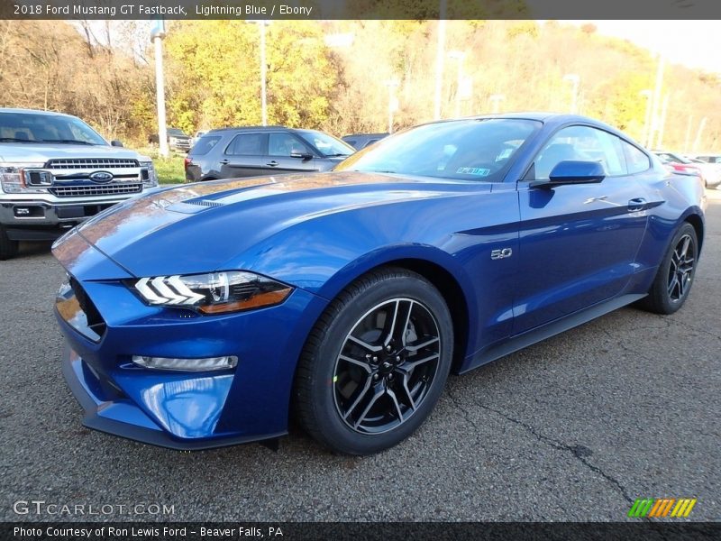 Front 3/4 View of 2018 Mustang GT Fastback