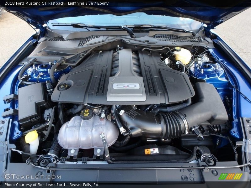  2018 Mustang GT Fastback Engine - 5.0 Liter DOHC 32-Valve Ti-VCT V8
