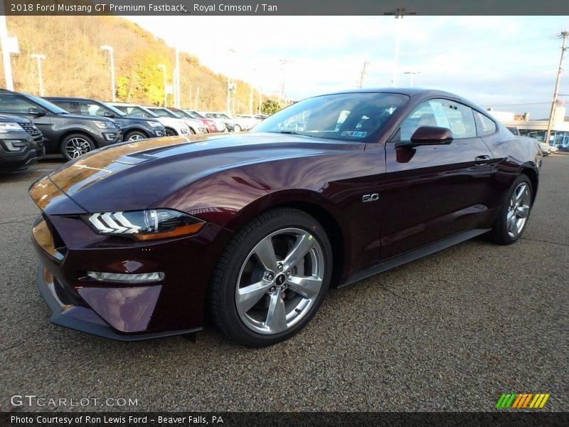 Front 3/4 View of 2018 Mustang GT Premium Fastback