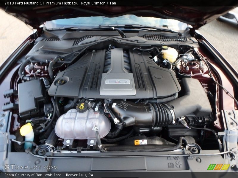  2018 Mustang GT Premium Fastback Engine - 5.0 Liter DOHC 32-Valve Ti-VCT V8