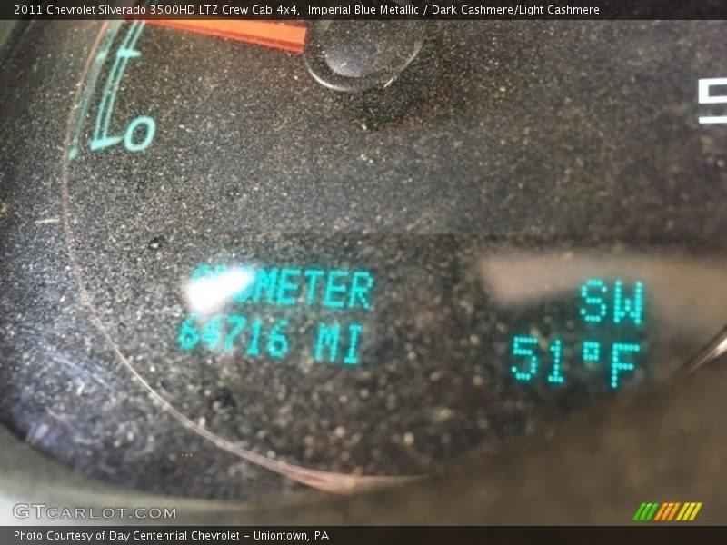 Imperial Blue Metallic / Dark Cashmere/Light Cashmere 2011 Chevrolet Silverado 3500HD LTZ Crew Cab 4x4