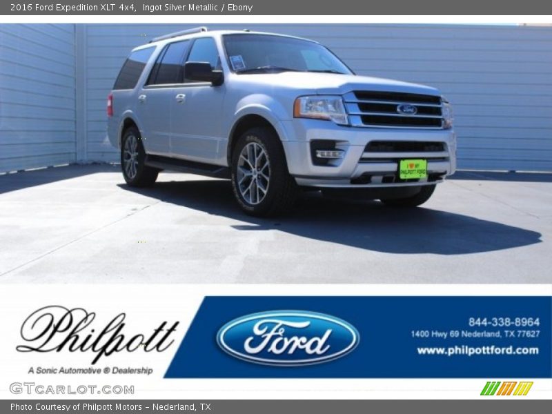 Ingot Silver Metallic / Ebony 2016 Ford Expedition XLT 4x4
