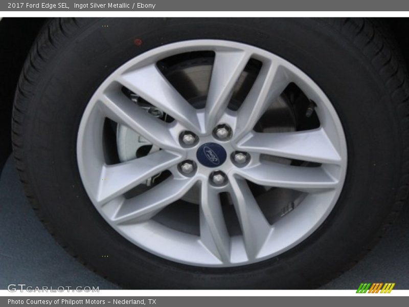 Ingot Silver Metallic / Ebony 2017 Ford Edge SEL