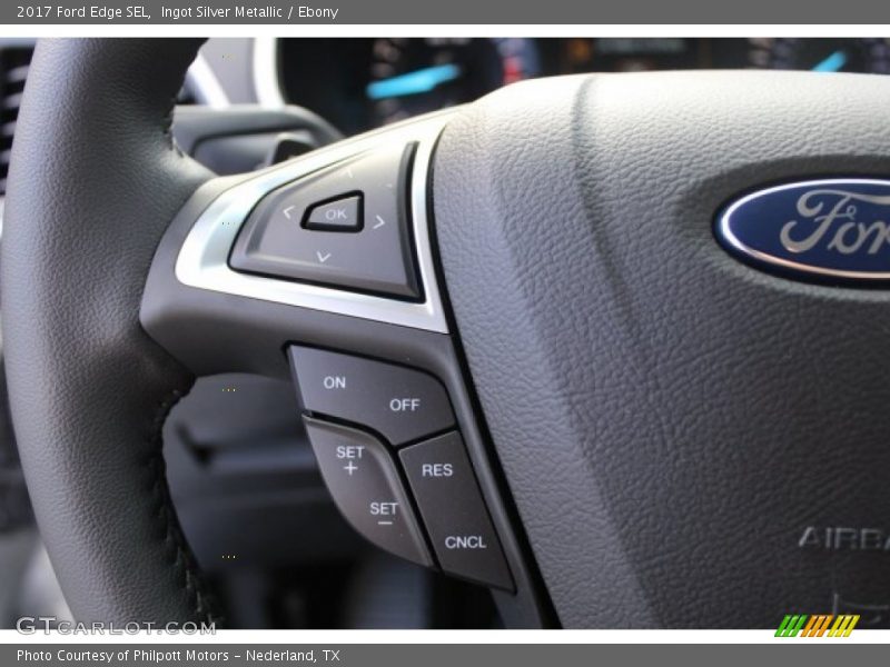Ingot Silver Metallic / Ebony 2017 Ford Edge SEL