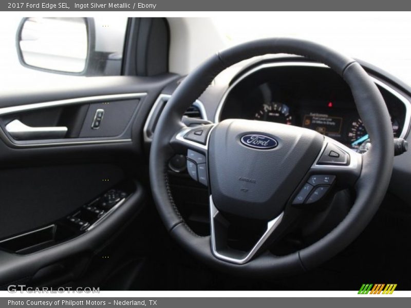 Ingot Silver Metallic / Ebony 2017 Ford Edge SEL