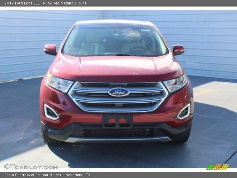 Ruby Red Metallic / Dune 2017 Ford Edge SEL