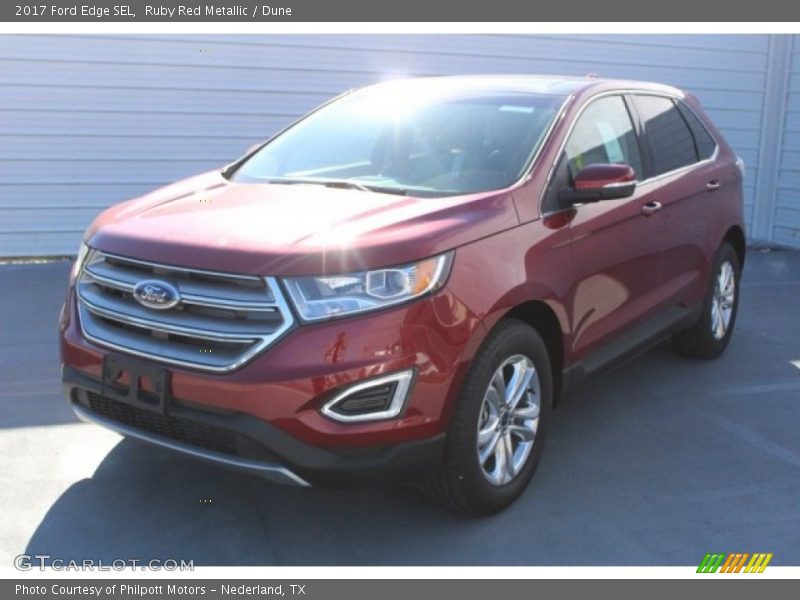 Ruby Red Metallic / Dune 2017 Ford Edge SEL