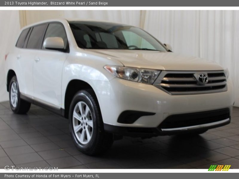 Blizzard White Pearl / Sand Beige 2013 Toyota Highlander