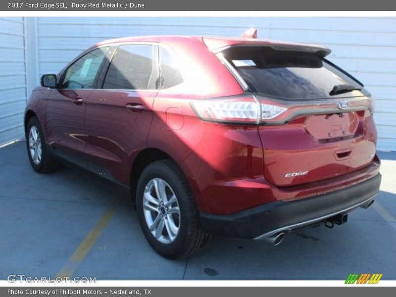 Ruby Red Metallic / Dune 2017 Ford Edge SEL