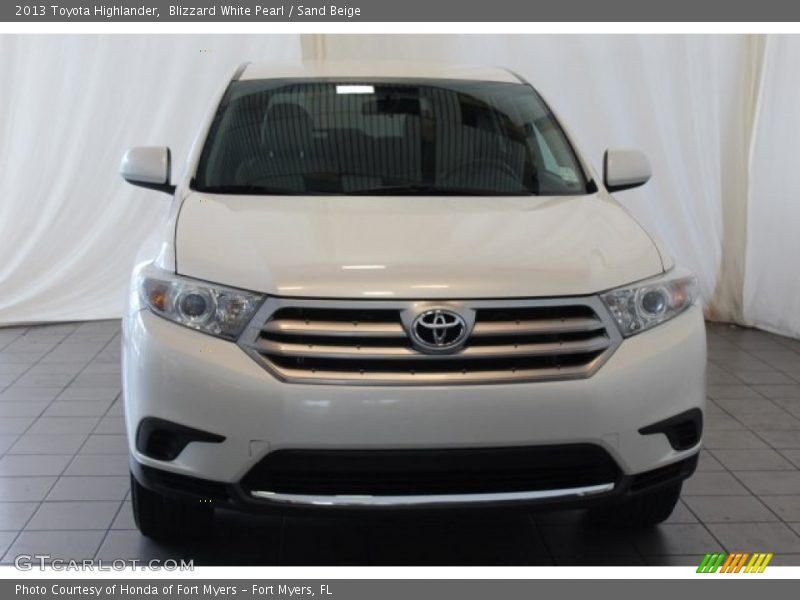 Blizzard White Pearl / Sand Beige 2013 Toyota Highlander