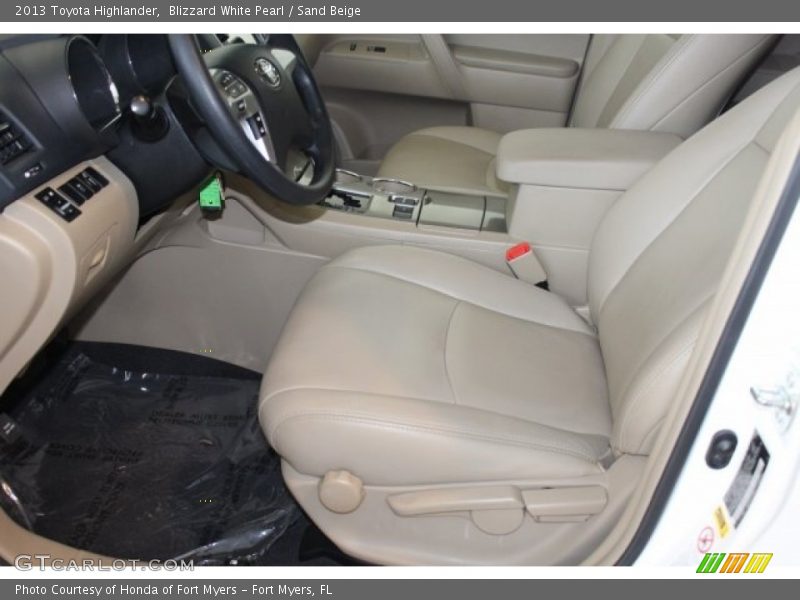 Blizzard White Pearl / Sand Beige 2013 Toyota Highlander