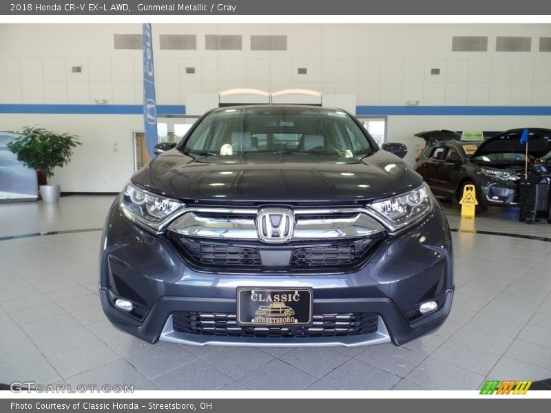 Gunmetal Metallic / Gray 2018 Honda CR-V EX-L AWD