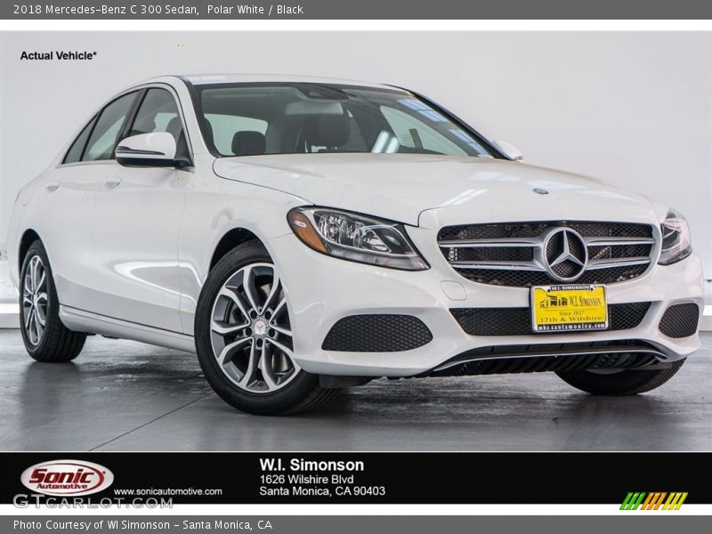 Polar White / Black 2018 Mercedes-Benz C 300 Sedan