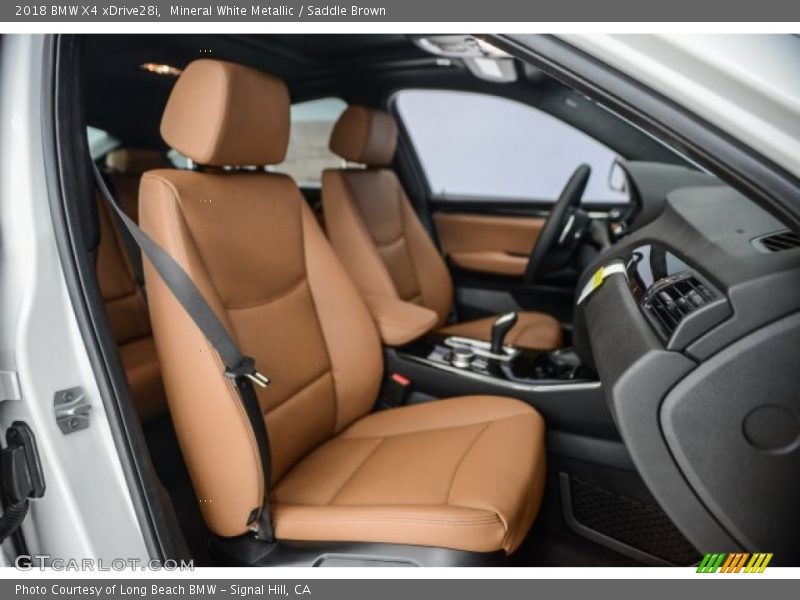 Mineral White Metallic / Saddle Brown 2018 BMW X4 xDrive28i